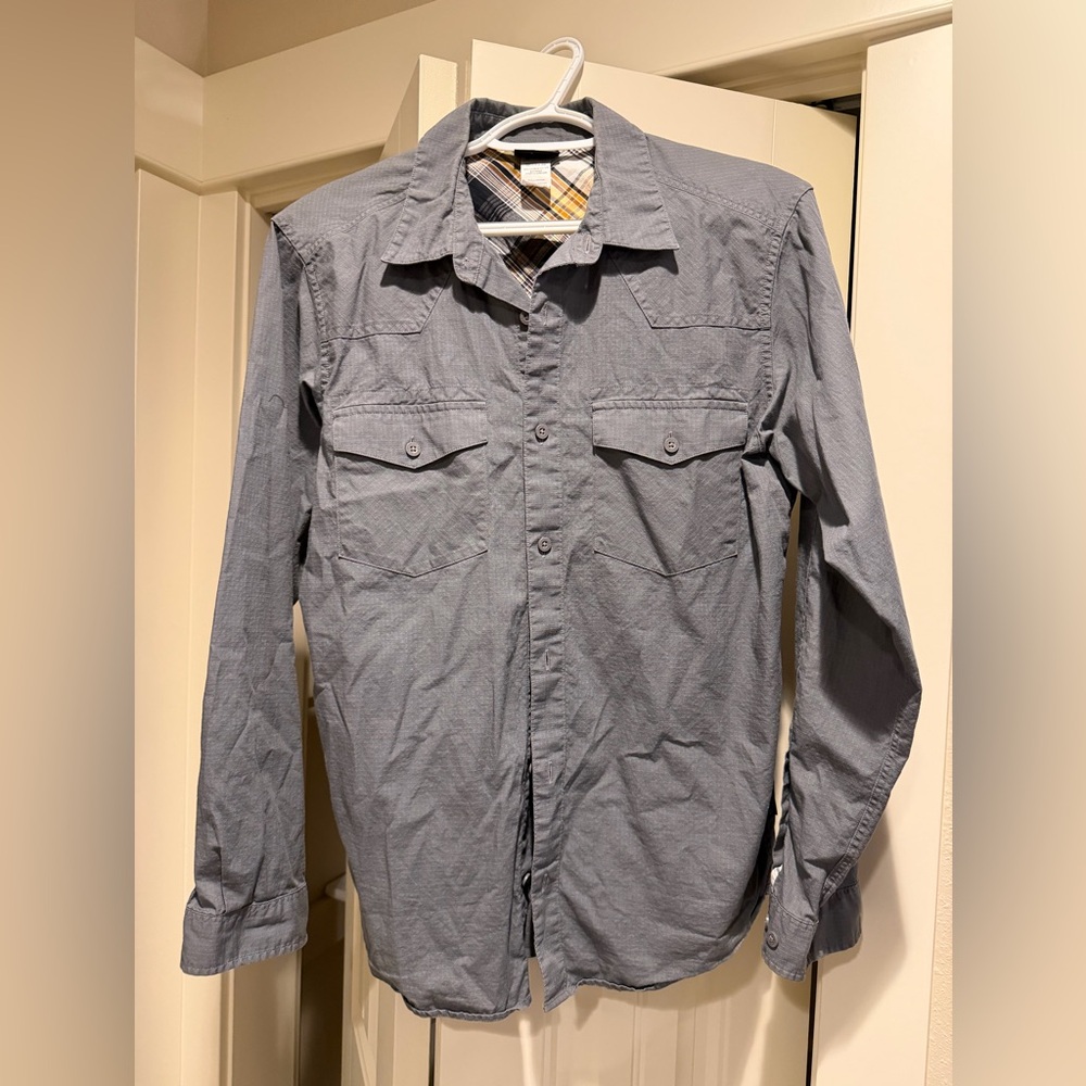Patagonia Gray Western Cut Button Up Shirt